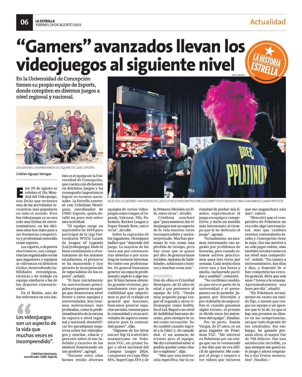 Nota en Diario La Estrella